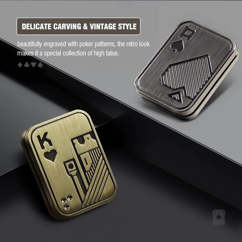 1PC Fidget Toy Adult Mens Irritable Table Toy EDC Metal Fidget Slider Magnetic Poker Push Card Adult Irritable Toy Anxiety Diso