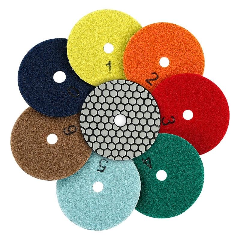 6PCS 80mm Diamonds Polishing Pads Polishing Discs For Marble Granites Stone With Strong Adhesive And No Burn Mark
