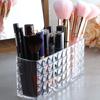 Hygienic Cosmetic Brush Storage Bin Spacious Interior Durable Materials Ideal For Organized Bathroom Countertop Display