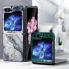 Capa Traseira para Celular Funda Case para Samsung Galaxy Flip7 FE Flip4 Flip5 Flip3 Z Flip 7 6 5 4 3 Flip6 Arte com Padrão de Tinta e Lavagem
