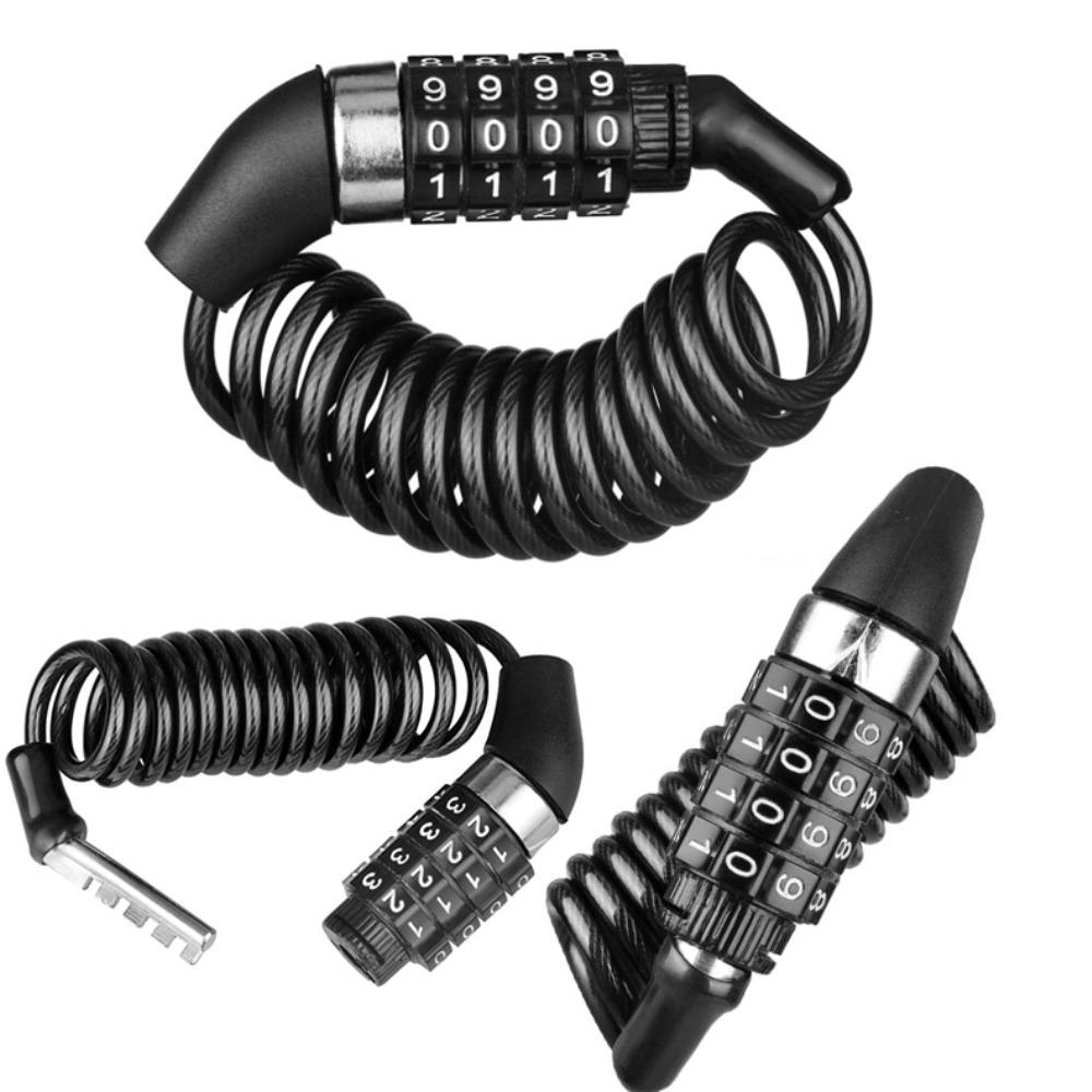 Bike Number Password Safety Accessories 4 Digit Combination Bicycle Safety Lock Backpack Lock