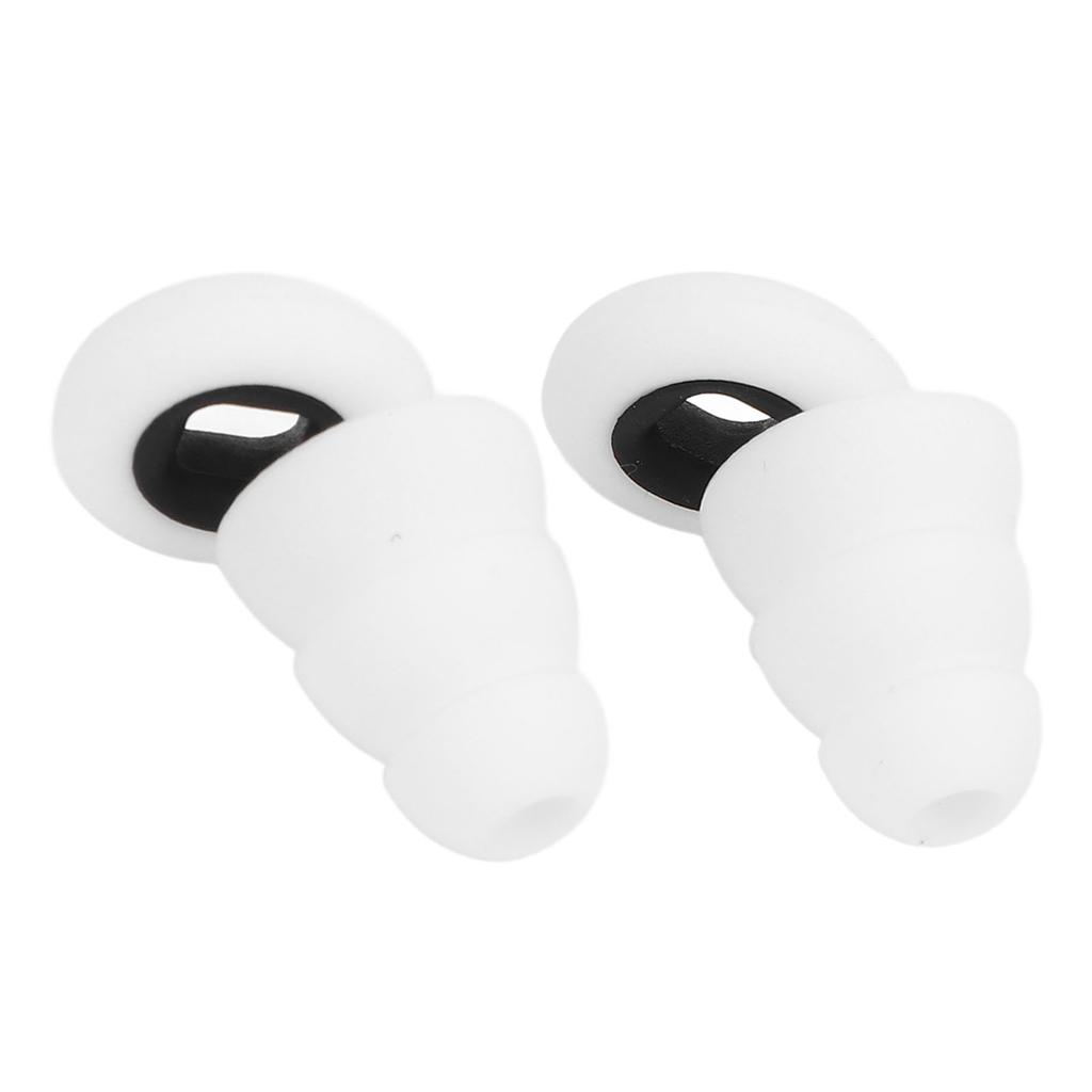 Silikon-Ohrstöpsel zum Schlafen Geräuschunterdrückung Waschbar 3-lagige Ohrstöpsel für Reisegebrauch Weiß Schwarz