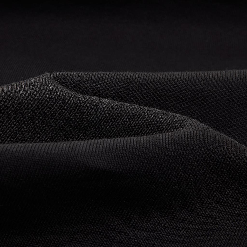 Men's Dunhuang Print Heavyweight Black Hoodie, Long Sleeve, Pure Cotton, 380G, Autumn/Winter.