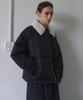En Or Shearing Collar Padding Jacket - Black