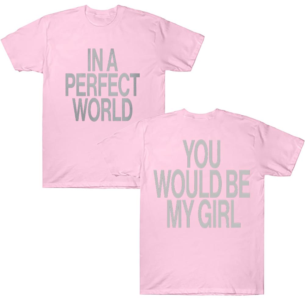 

The Kid LAROI Альбомний Мерч Футболки Perfect World Tee Бавовняна Футболка Унісекс Футболка З Круглим Вирізом З Коротким Рукавом Одяг Естетичні Футболки XL