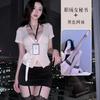 Women S Sexy Secretary Uniform Lingerie Set With Tie