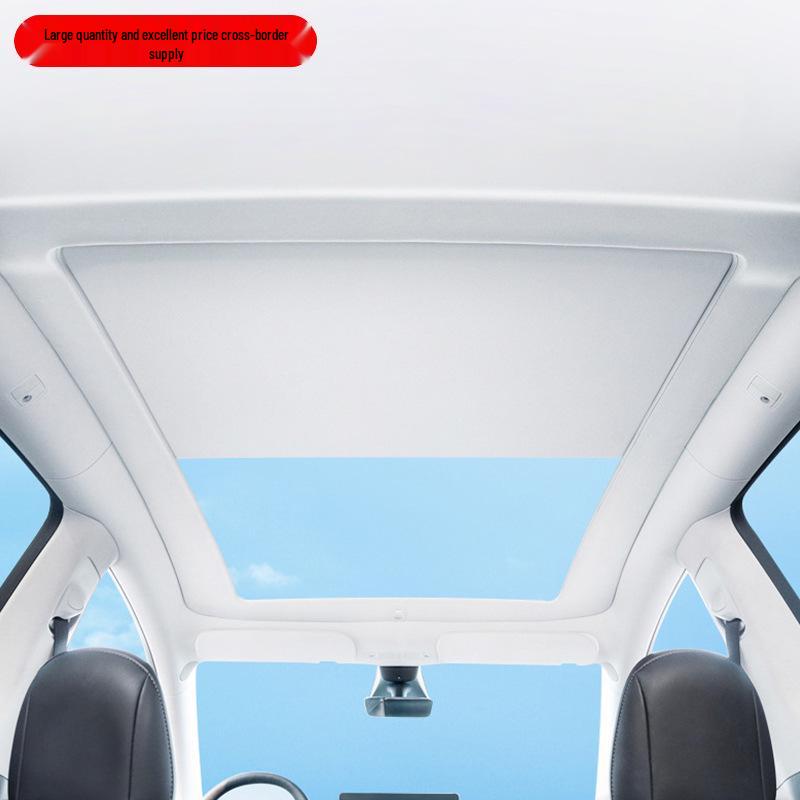 Tesla Model Y Sunroof Electric Sunshade: Roof Protection & Heat Insulation Curtain