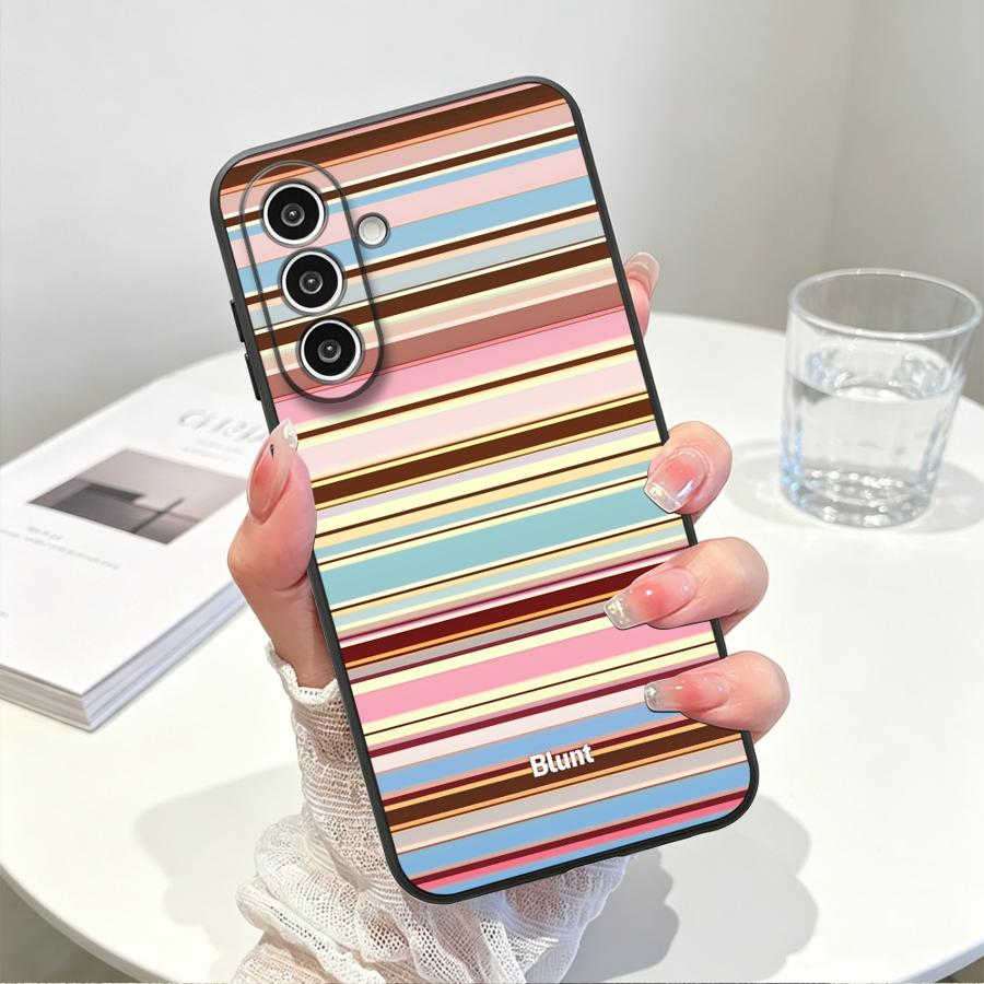 Blue Stripes Case for Samsung Galaxy A57 A06 A37 A55 A15 A05 A73 A51 A25 A16 A50 Phone Cover A53 A17 A70 A41 A52 A36
