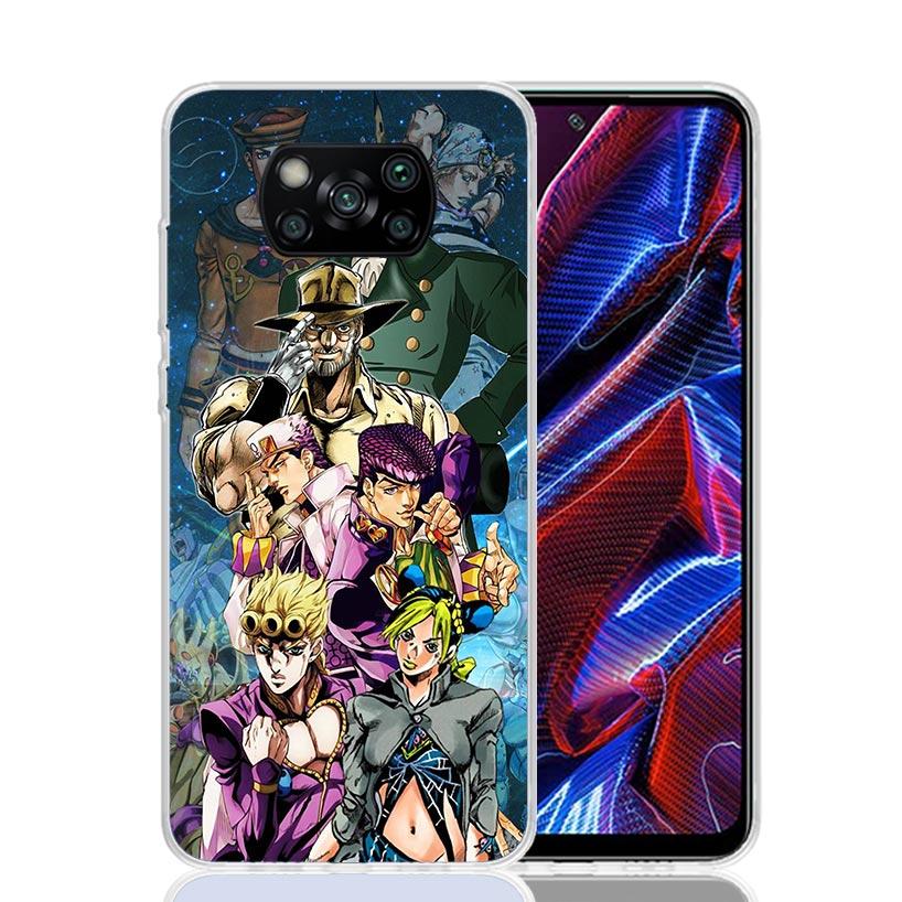 Anime JoJo Bizarre Adventure Case Phone Cover for Xiaomi Redmi Note 10 9 9S 8 8T 7 5 Pro Mi 12T 11T 10T 9T 12 11 Lite A3 A2 Tren