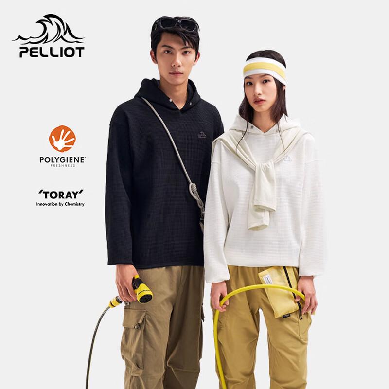 Pelliot Unisex Hooded Waffle Sweatshirt