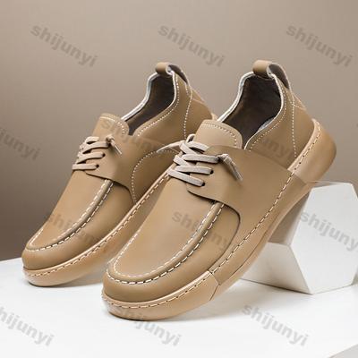Fashion Large Size Men Shoes Spring Autumn Fashion Cross Tied Outdoor Casual Shoes Comfortable Vintage Non Slip Height Increase Sneakers