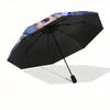 Disney Elsa,Anna,Frozen Fashion Manual Folding Umbrella - Reinforced Eight Ribs, Automatic Opening and Closing, Lightweight, Ssuitable For A