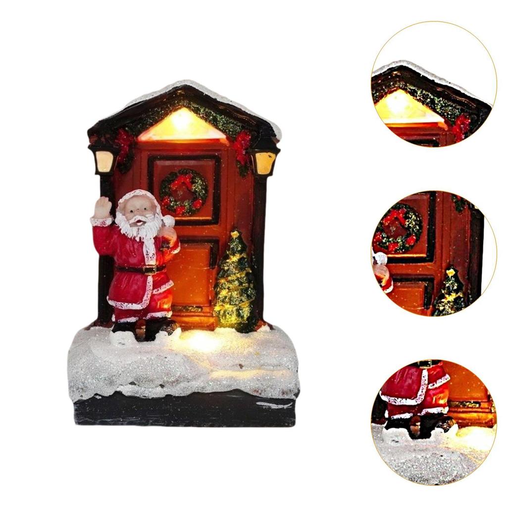 Lighted up Village House Xmas Ornament for Cabinet Livingroom Home