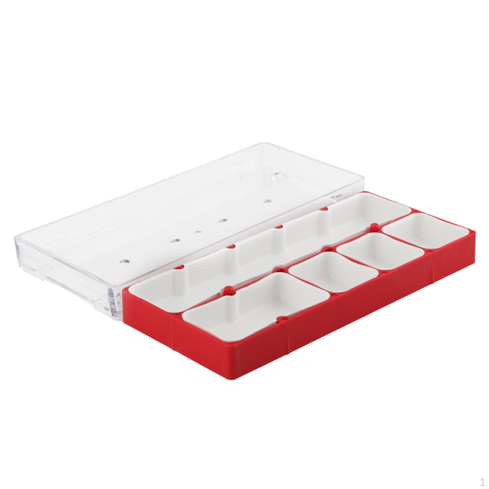 

Коробка-органайзер для деталей часового механизма с защитным чехлом для инструментов для ремонта красный