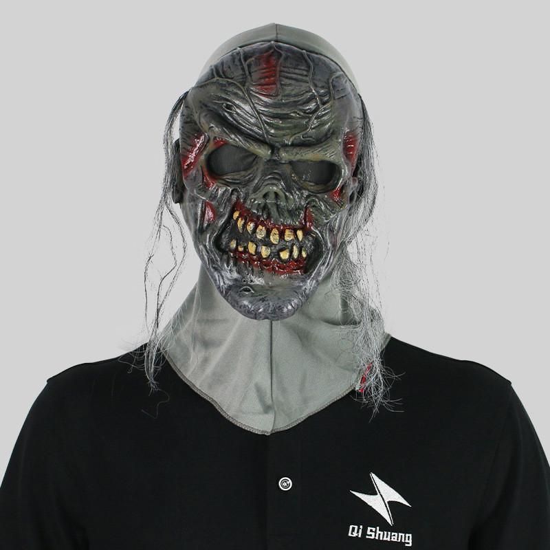 Terrifying Gray Zombie Mask For Halloween Parties And Horror Themed Events Perfect For Gory Costumes