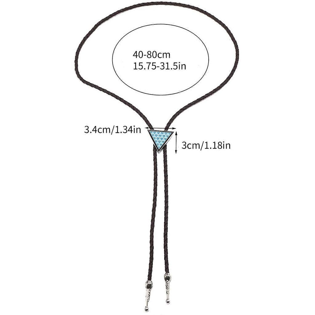 Blingbling Bolo Tie Triangular Lariat Neckchain Cool Jewelry for Girls Winter Outfit Clavicle Chain Necklace Girls