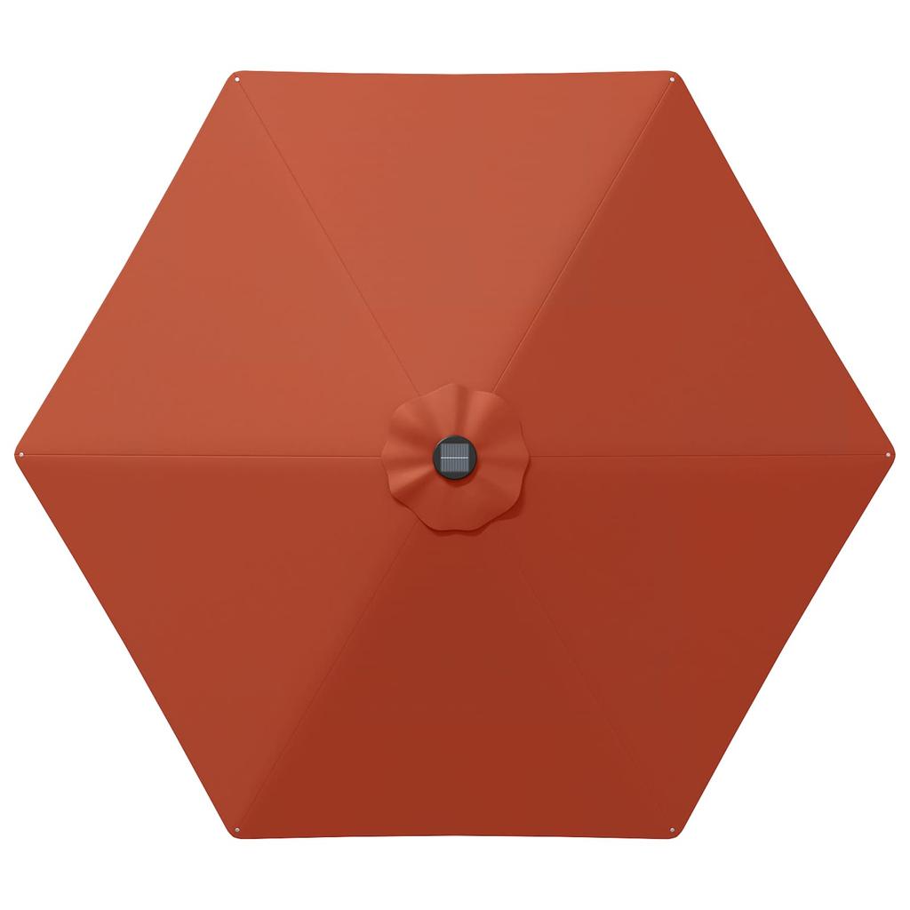 Garden Umbrella with LED Lights and Base 270 X 270 Cm
