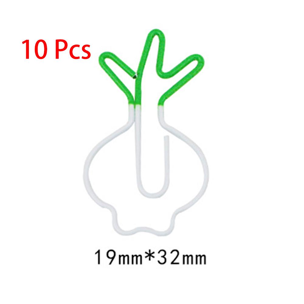 10 Pieces Cartoon Vegetabl Creative Carrot Metal Office School Supplies Cute Paper Clips Gift