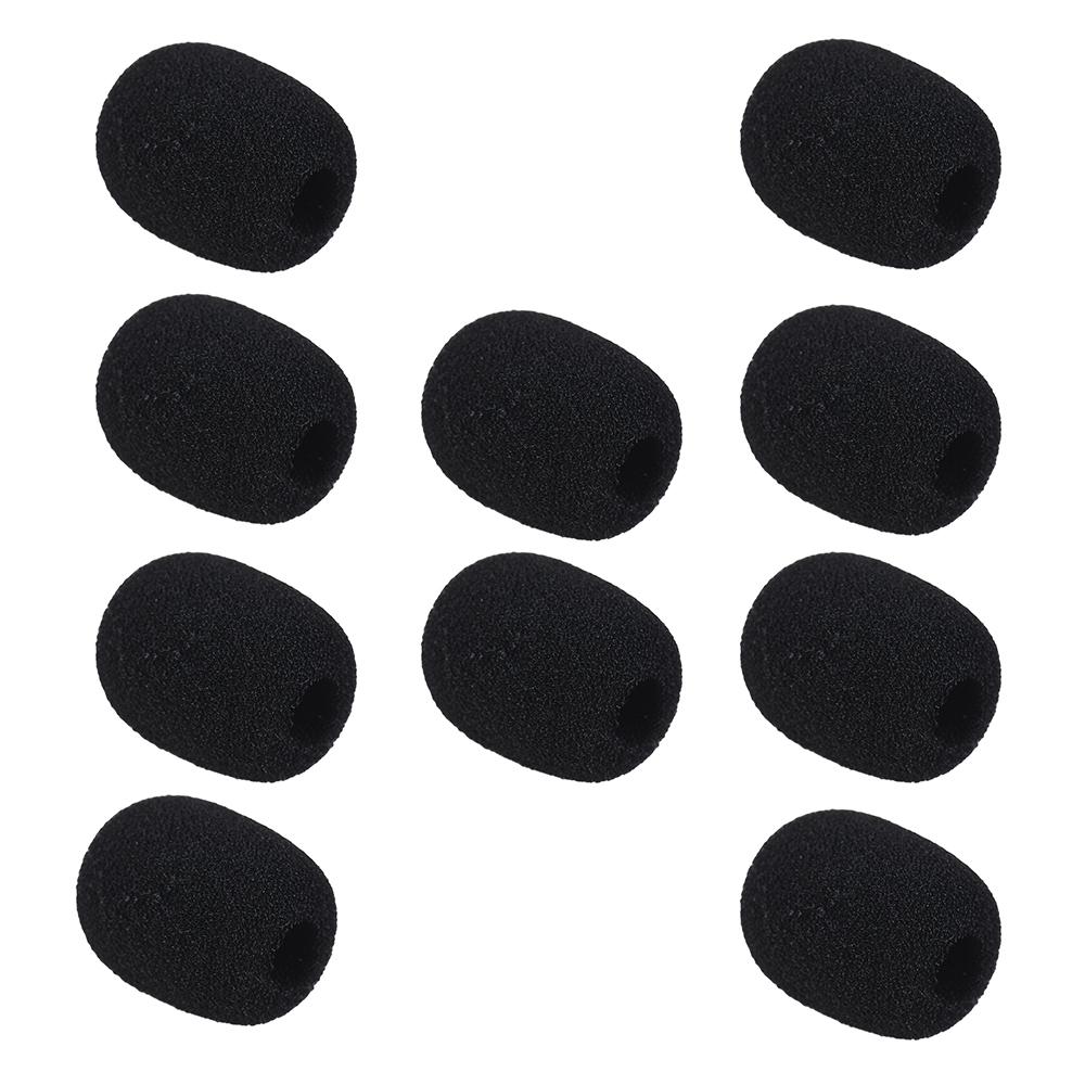 Mini Lapel Headset Microphone Windscreen Mic Foam Cover Black 10-Pack