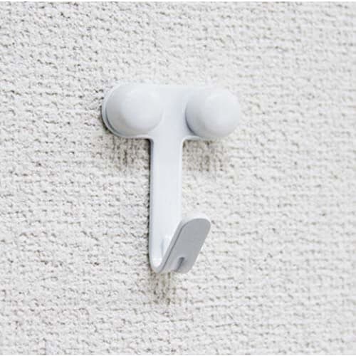 Nikkei Sangyo Plasterboard Hooks, Double J-Hooks, White, 24-Pack (2 Hooks x 12)