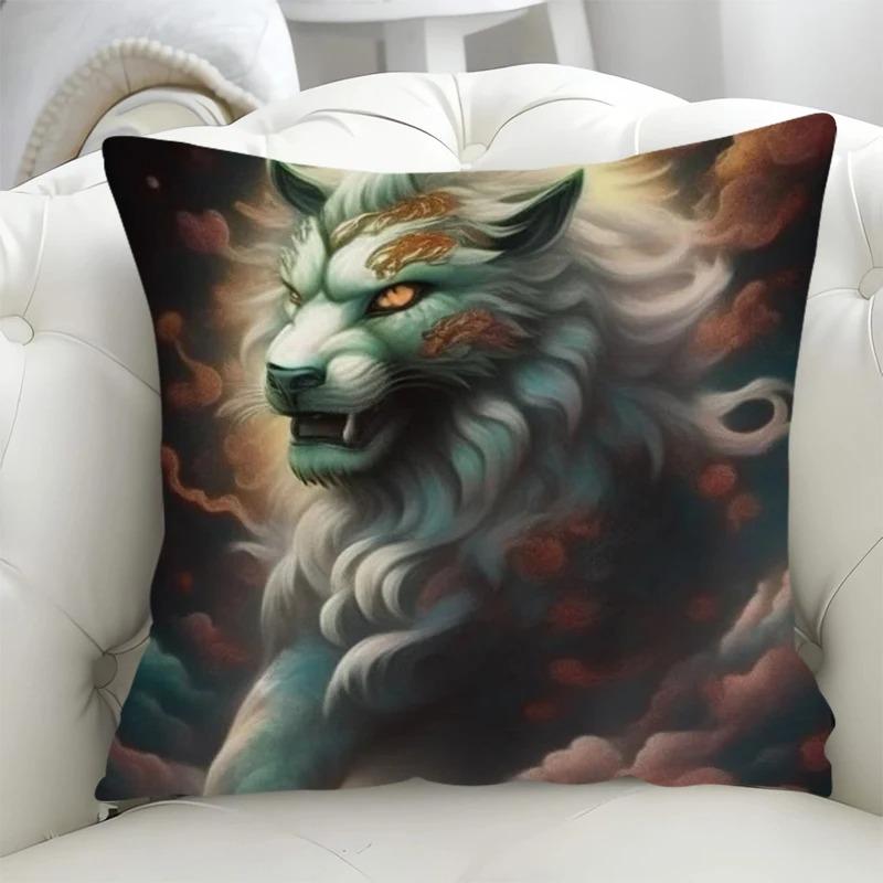 Car Living Room Sofa Cushion Cover Wildlife Pattern Luxury Home Decor Pillow Cover