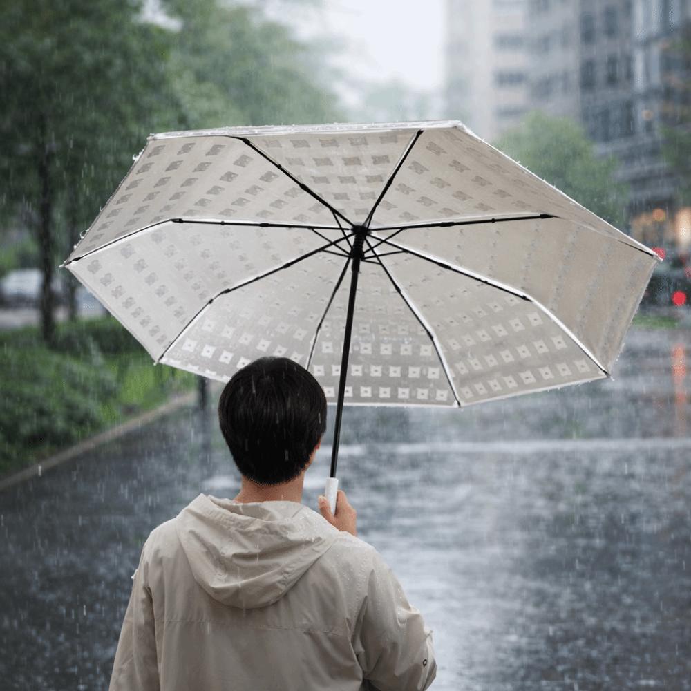 Waterproof Cartoon Cat Umbrella Thickened Automatic Umbrella Transparent Umbrella  Students