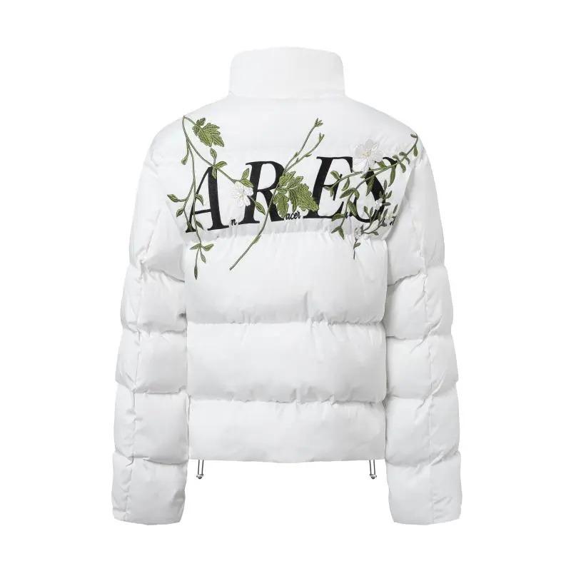 

Men s Winter Floral Letter Print Thick Down Jacket - Heavyweight, High-End Warmth S бежевий