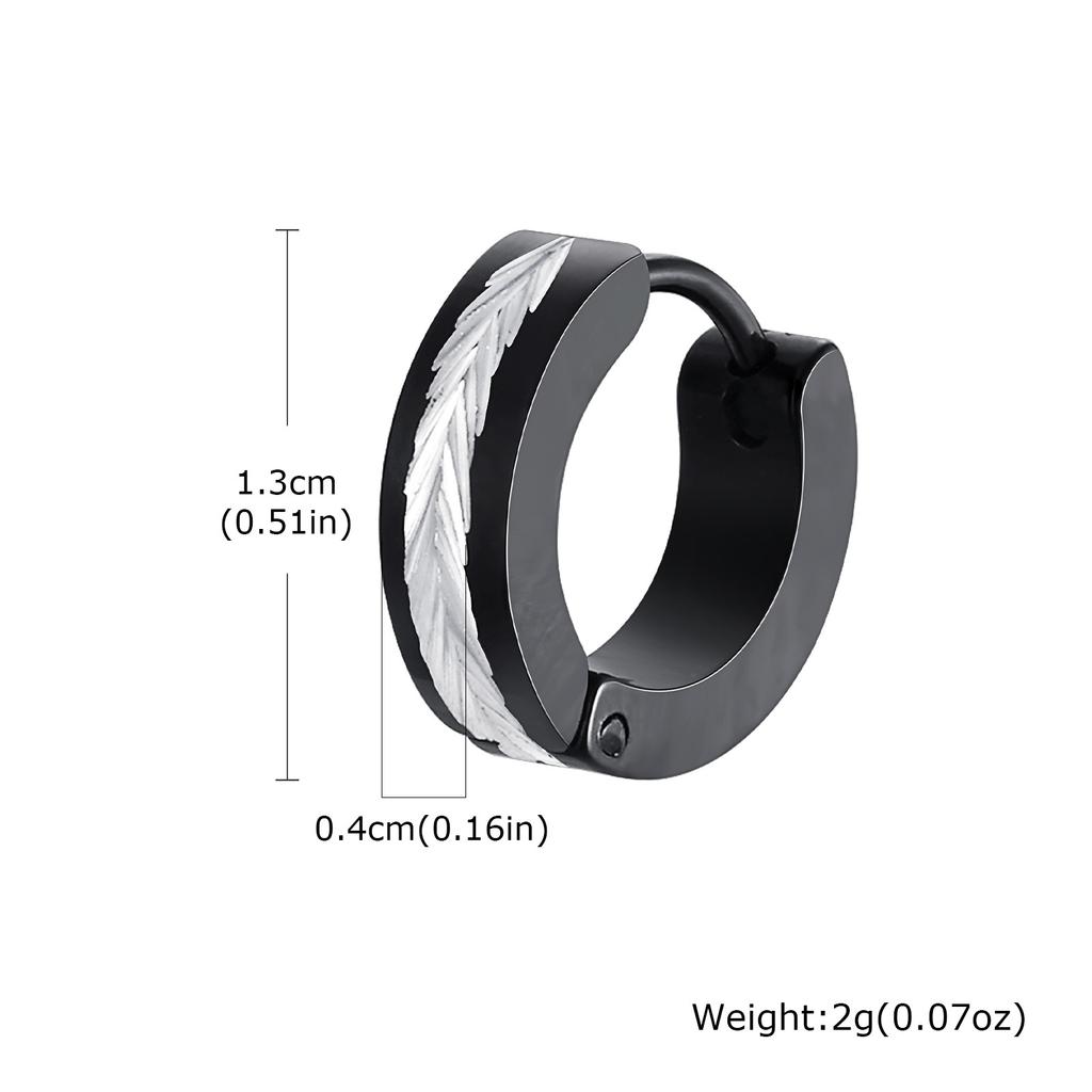 Stainless Steel Jewelry Hoop Earrings For Men Tone Huggies Earrings Gifts Dad Boyfriend Birthday Valentine's Day Gift