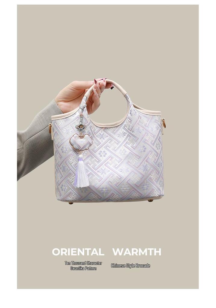 2026 Guangxi Zhuang Brocade Women's Heritage Bag: Versatile Handheld, Shoulder, and Crossbody