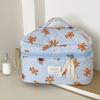 Pink Beige Bear Pattern Women Cosmetic Bag Cute Zipper Makeup Travel Organizer Female Handbag Toiletry Pouch for Girls