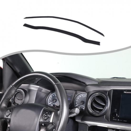 Glossy Piano Black Trument Panel Cover Trim Sticker For Toyota Tacoma 2016-22