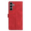 For Samsung Galaxy S24 Leather Case Solid Color Phone Wallet Cover