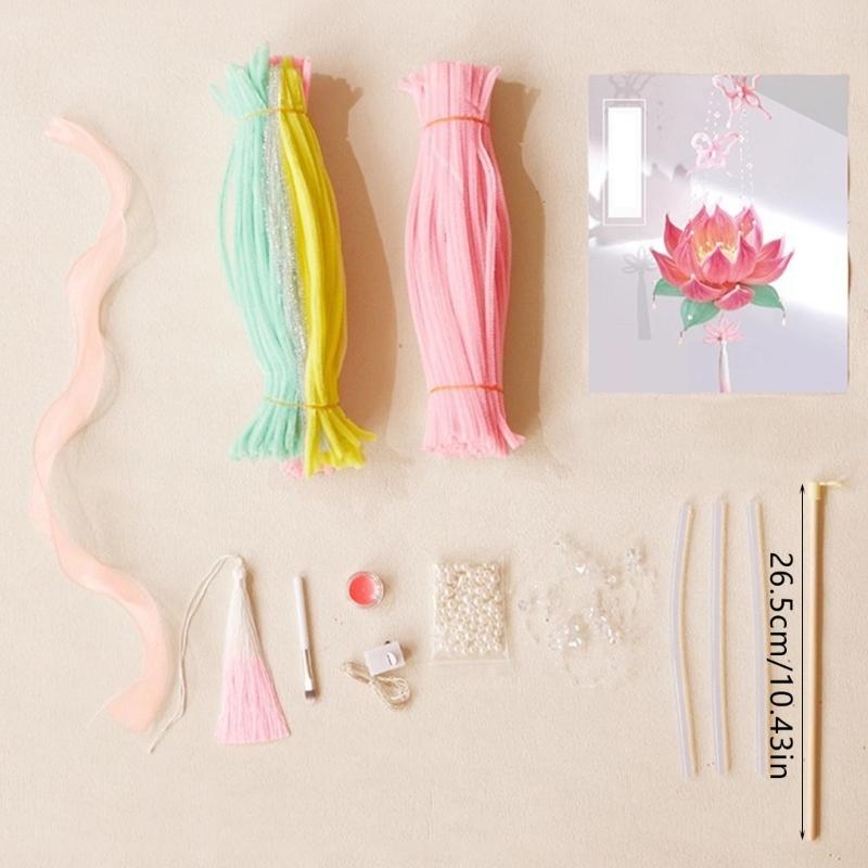 DIY Craft Set For Autumn Festival Flower Lamp Classical Design With Sticks For Home Decoration Photo Props