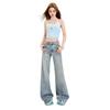 Women's Low Waist Flared Jeans - Spring/Summer 2025 Retro Slim Fit