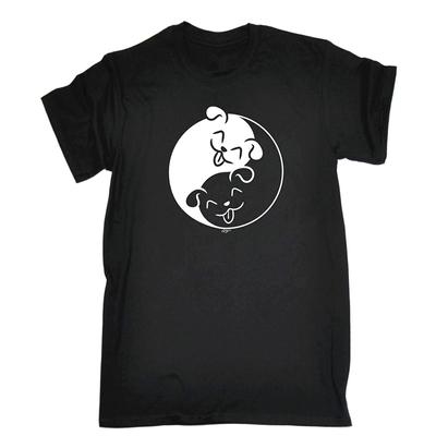 Funny Tee Unisex T-Shirt Fashion Clothing Tshirts Ying Yang Dog