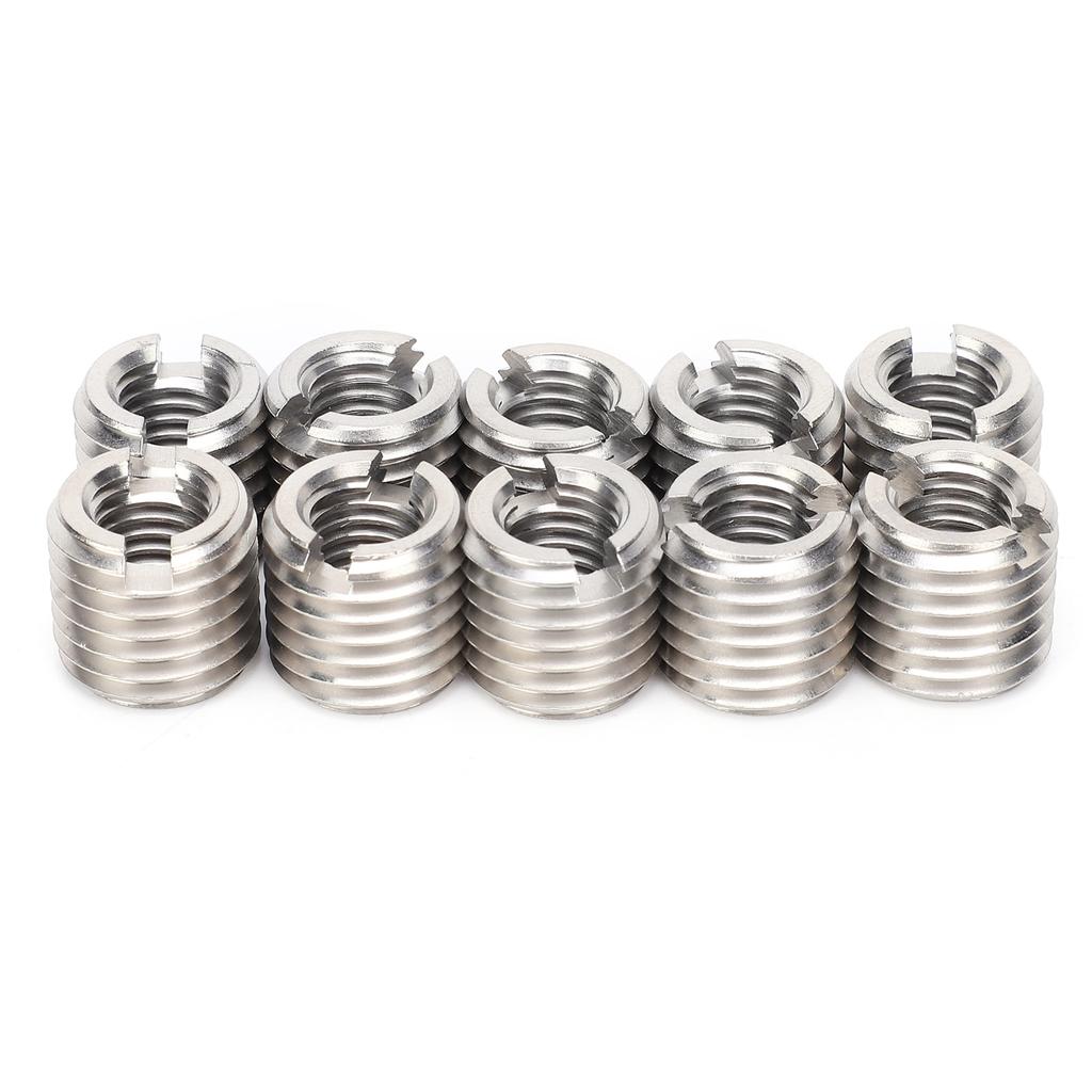 10Pcs Thread Inserts Male Female Reducing Nut Repair Tool Stainless Steel Fastener Hardware