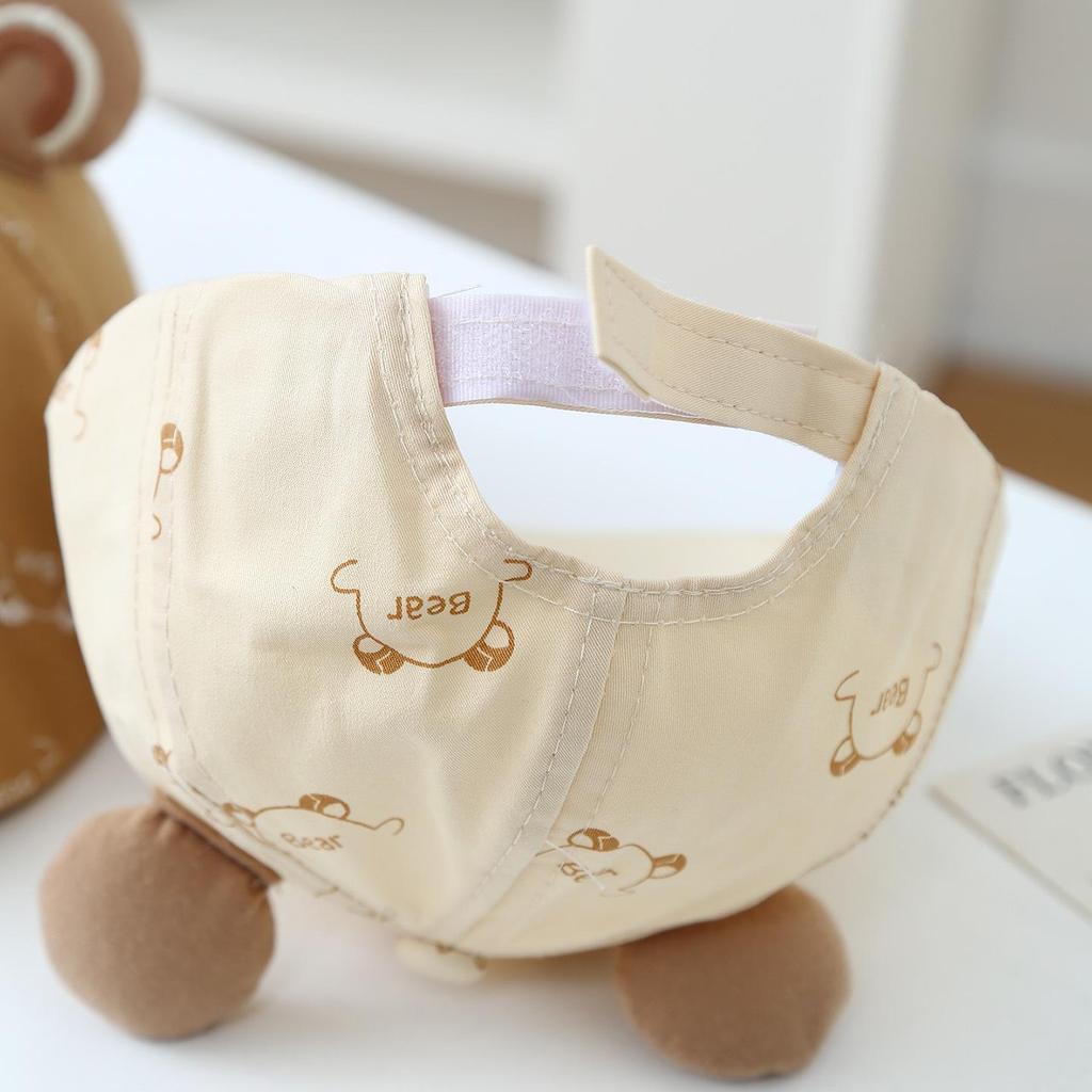 Chapeau de Soleil Bébé Ours Printemps/Été - Casquette Beret Mignonne Dessinée pour Bébés et Tout-Petits