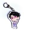 5pcs KPop Demon Hunters Anime Merchandise Kawaii Cartoon Patterned Acrylic Keychain Small Gift