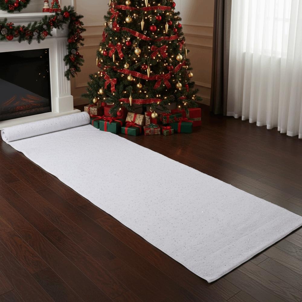 Artificial Cotton Christmas Snow Blanket Decoratiive DIY Christmas Tree Backdrop Simulation Reusable Fake Snow Carpet
