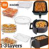 Xiaomi 1/3-слойные аксессуары для аэрофритюрницы из нержавеющей стали, штабелируемая решетка для барбекю, корзина для жарки продуктов, многоцелевой инструмент для выпечки и приготовления пищи