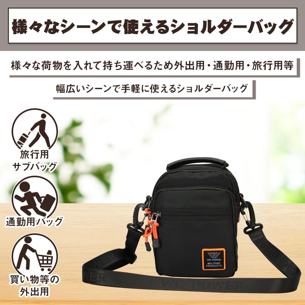 Shoulder Bag with Handle and Multiple Perfect for Outdoor and As a Waist Pouch Pockets, Activities, Travel, Shopping,