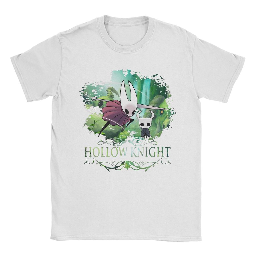 Hollow Knight Silksong T-Shirts für Herren 100% Baumwolle Vintage T-Shirts Rundhals T-Shirts Kurzarm Kleidung Geschenkidee