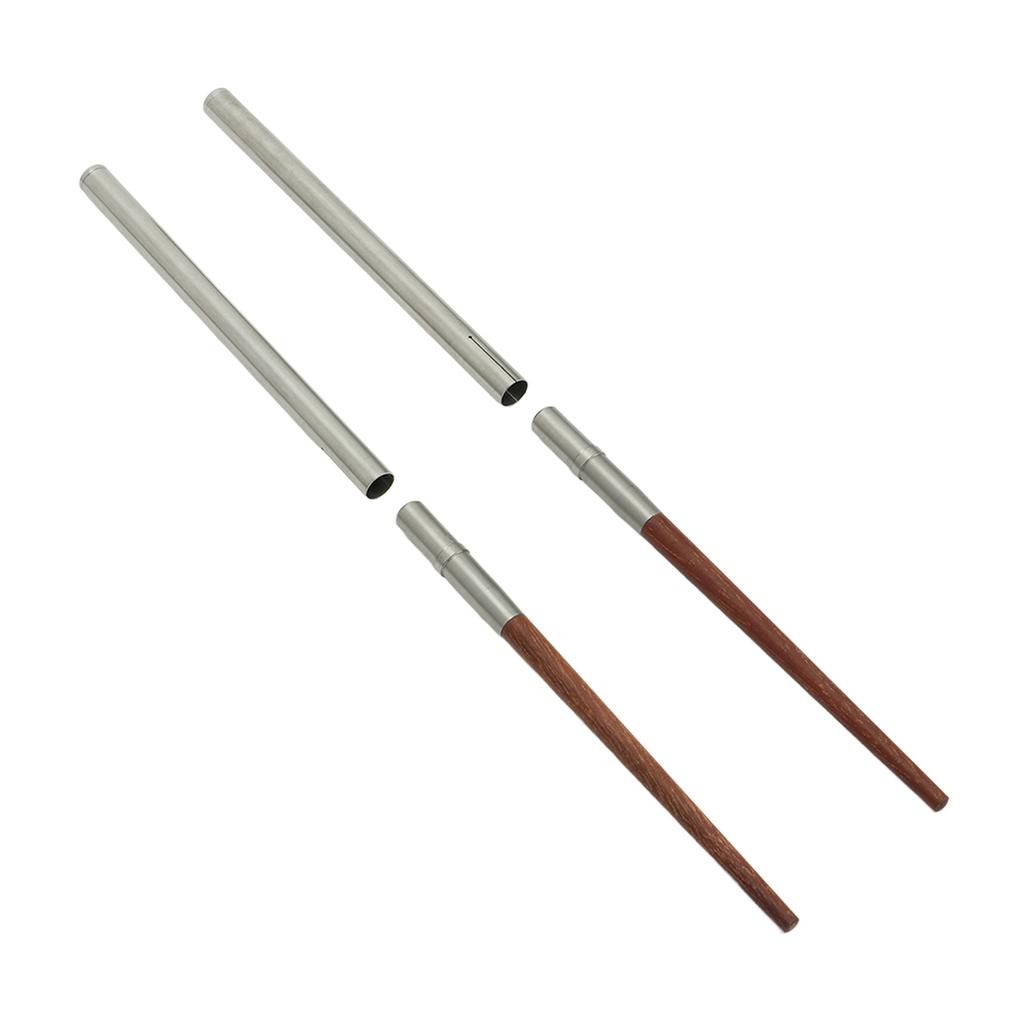 Foldable Wood Chopsticks Portable Detachable Wooden Flatware Chopsticks for Outdoor Camping