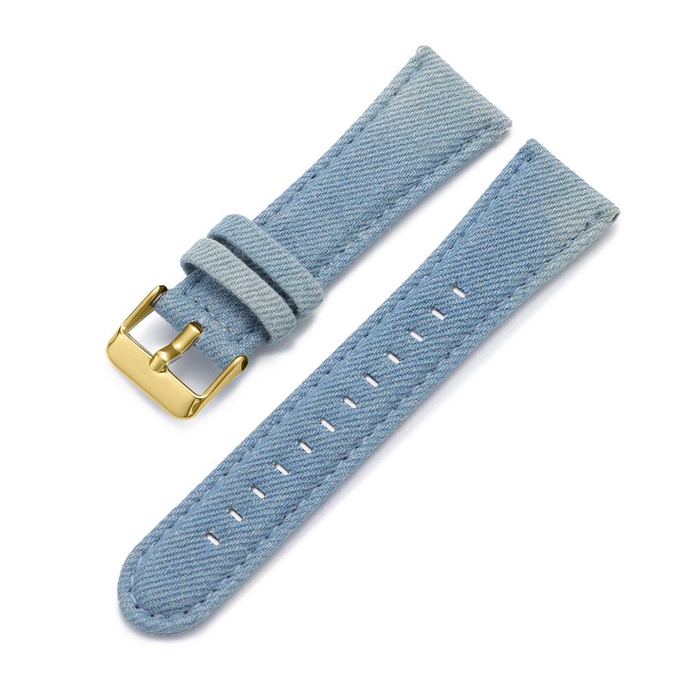 22mm 24mm Denim Pattern Nylon Fabric Watchband for Casio Vintage Universal Soft Watch Band for Seiko Men Women Watch Accessories