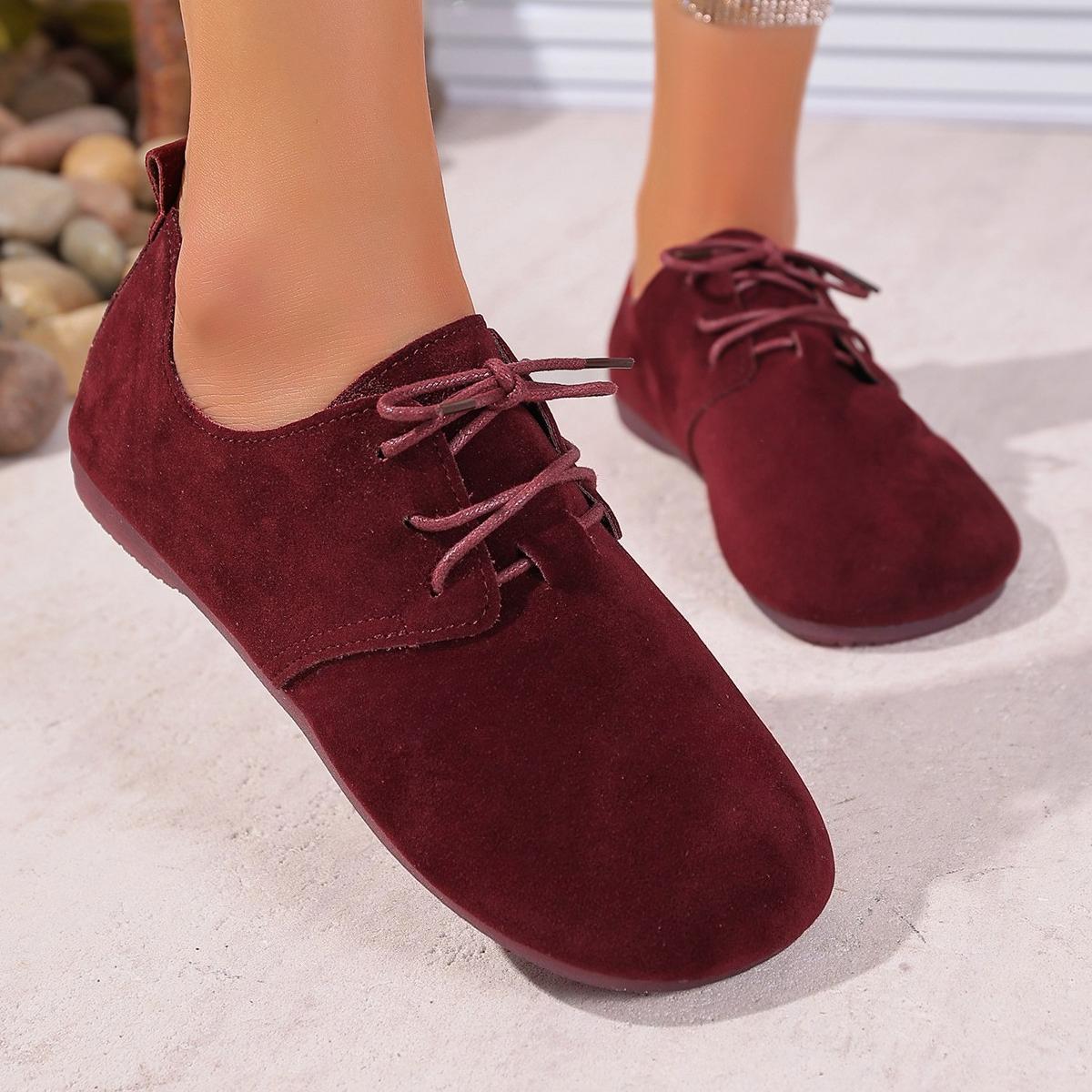 

Мода 2025 Новые Женские Балетки Лоферы Модные Повседневные Спортивные Кроссовки Новая Шнуровка Повседневная Удобная Женская Обувь 41 вино красного