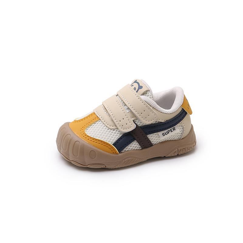 

Baby toddler shoes baby shoes spring soft-soled casual shoes boys and girls anti-kick bag head functional shoes 16 жёлтый