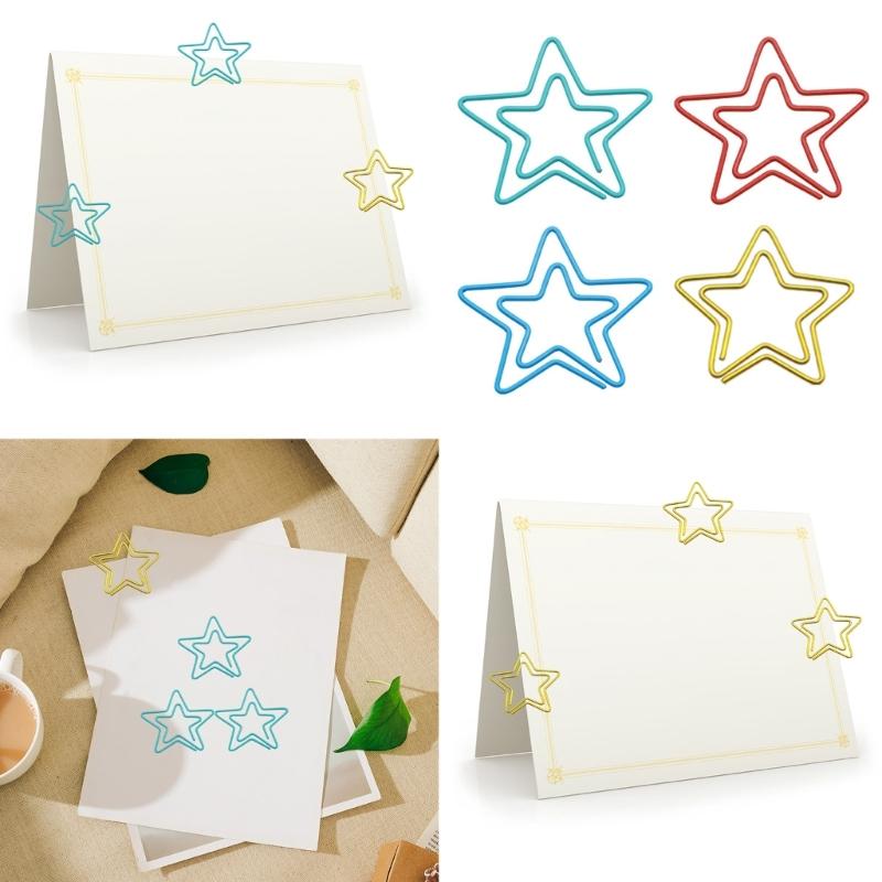 10 Pcs Star Shape Bookmarks Holder Paper Clip Bookmarks Holder Creative Paperclip Suitable for Office School and Home