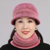 In The Elderly Hat Female Winter Old Man Fleece Warm Hat Knitted Rabbit Wool Hat