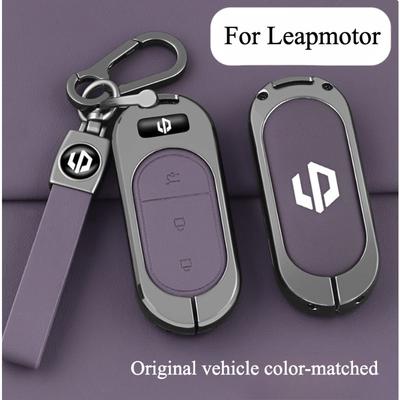 Neues Auto-Schlüsselanhänger-Etui aus Zinklegierung für Leapmotor B01 B10 C10 C11 C16 Fernbedienungs-Abdeckung Tasche Schale Schlüsselanhänger Halter Zubehör
