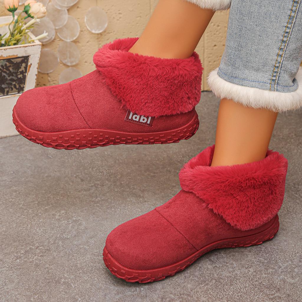 High-top Shoes, Short Boots for Snowy Weather, Women's Padded and Thick Anti-slip Cotton Shoes